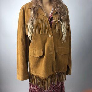 VINTAGE STYLE SUEDE FRINGE JACKET